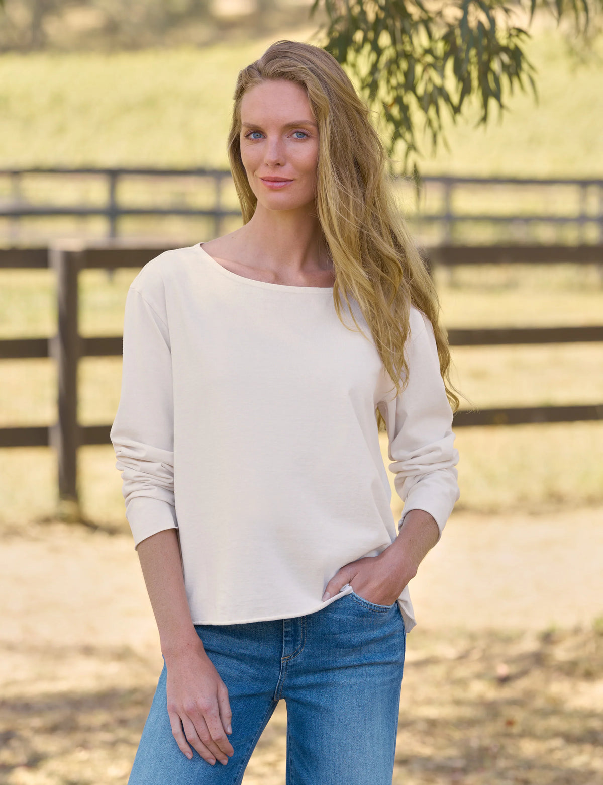 Boatneck LS Tee