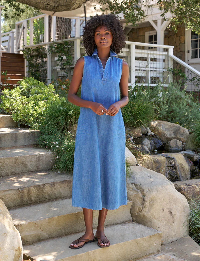 denim henley dress Lily Maxi Polo Color:Cindy Pink Rihanna Bares Her Belly summer top Botzeninvest This 100% cotton long