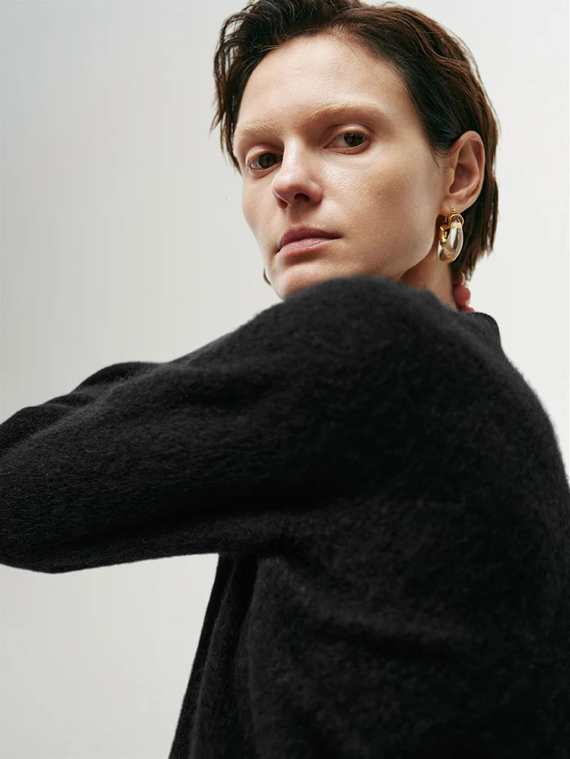 Brushed Cashmere Cardigan