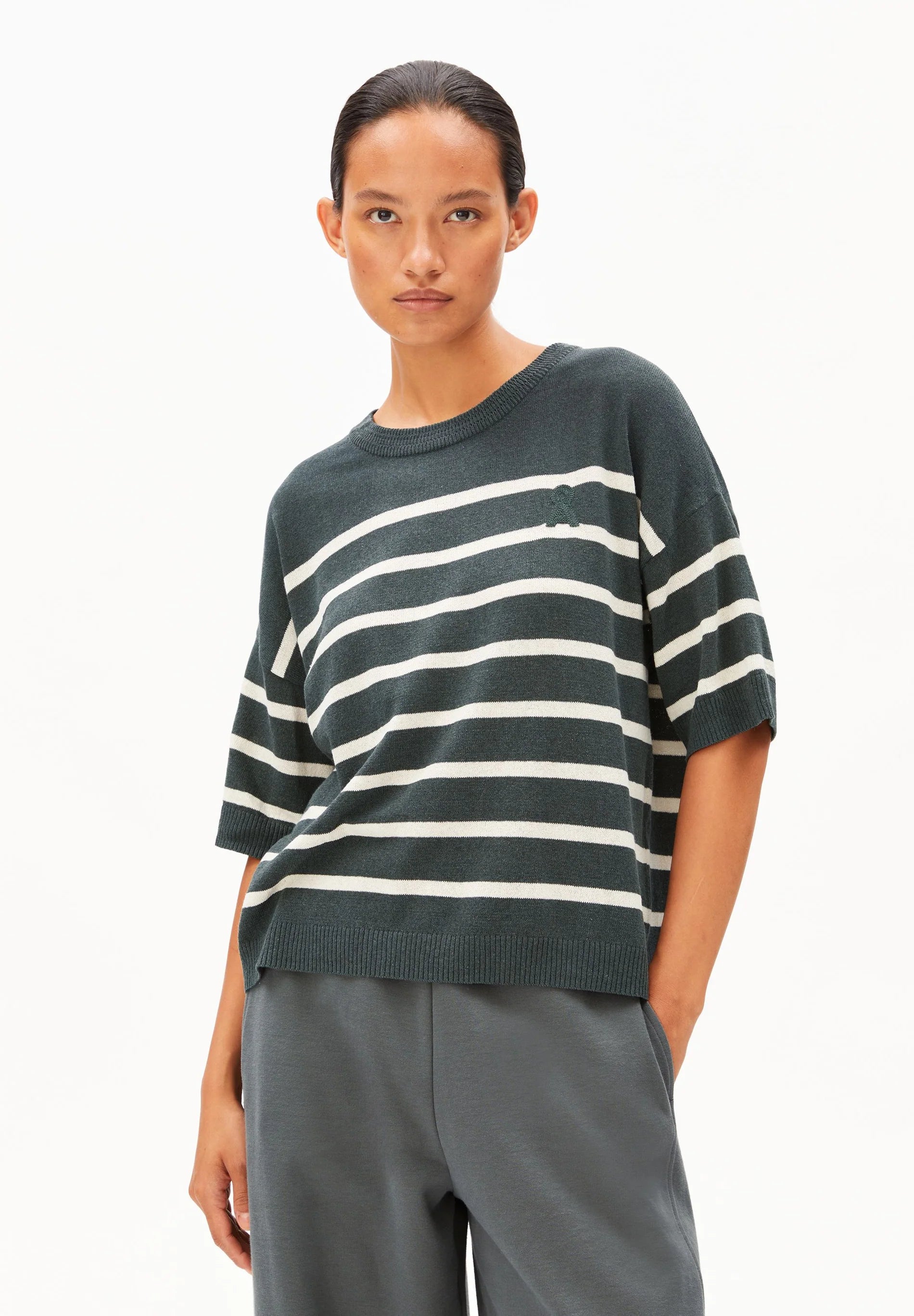 Stripe Linen Sweater
