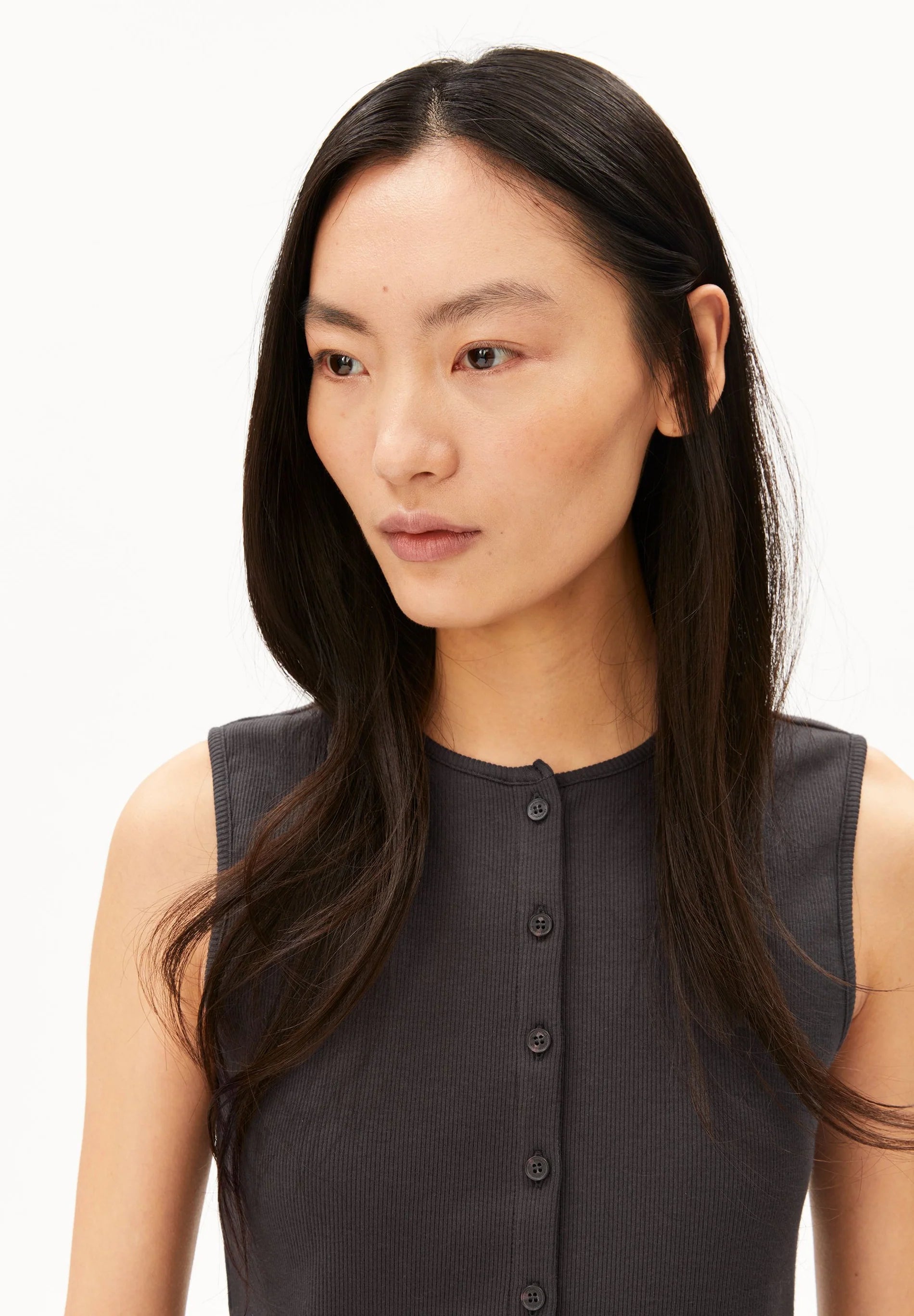 Rib Button Top