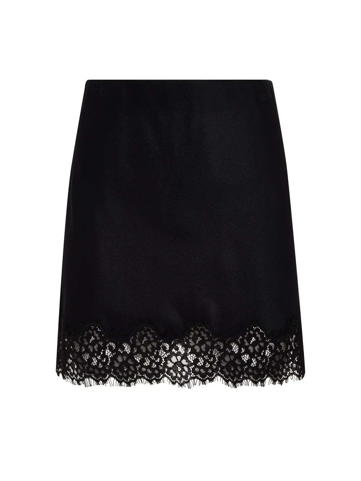 Everyday Satin Lace Mini Skirt