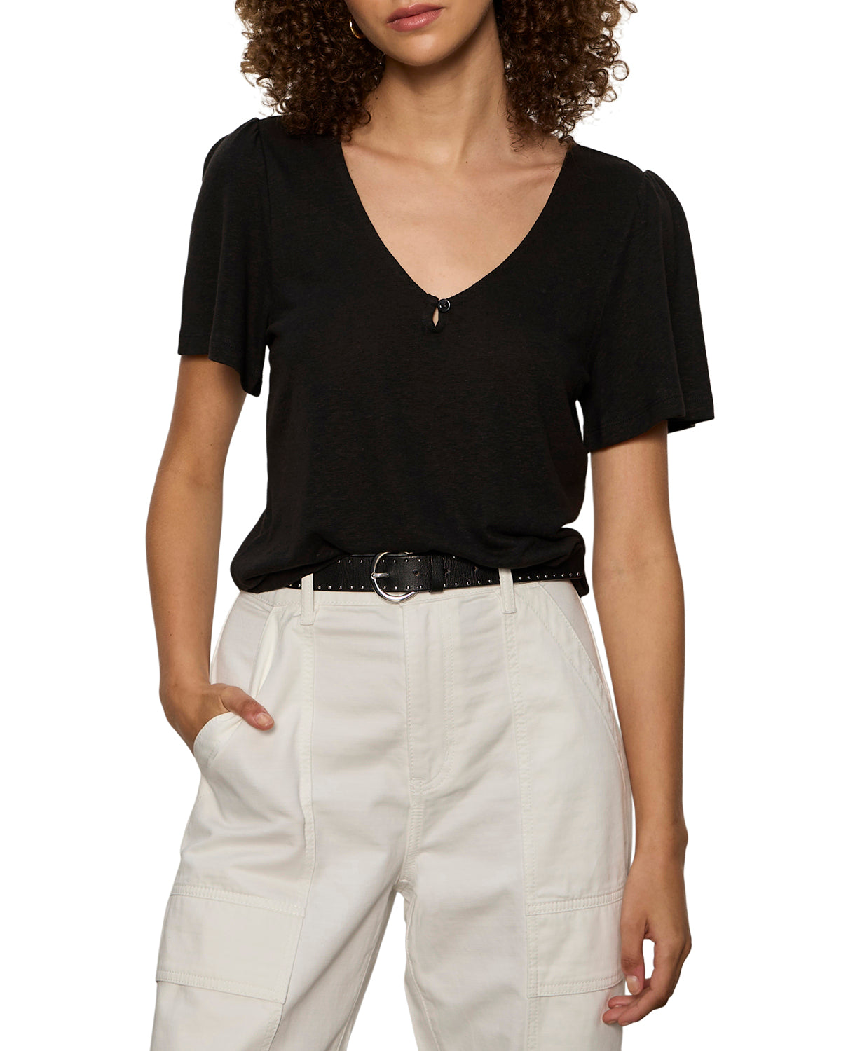 Keyhole Flutter Tee