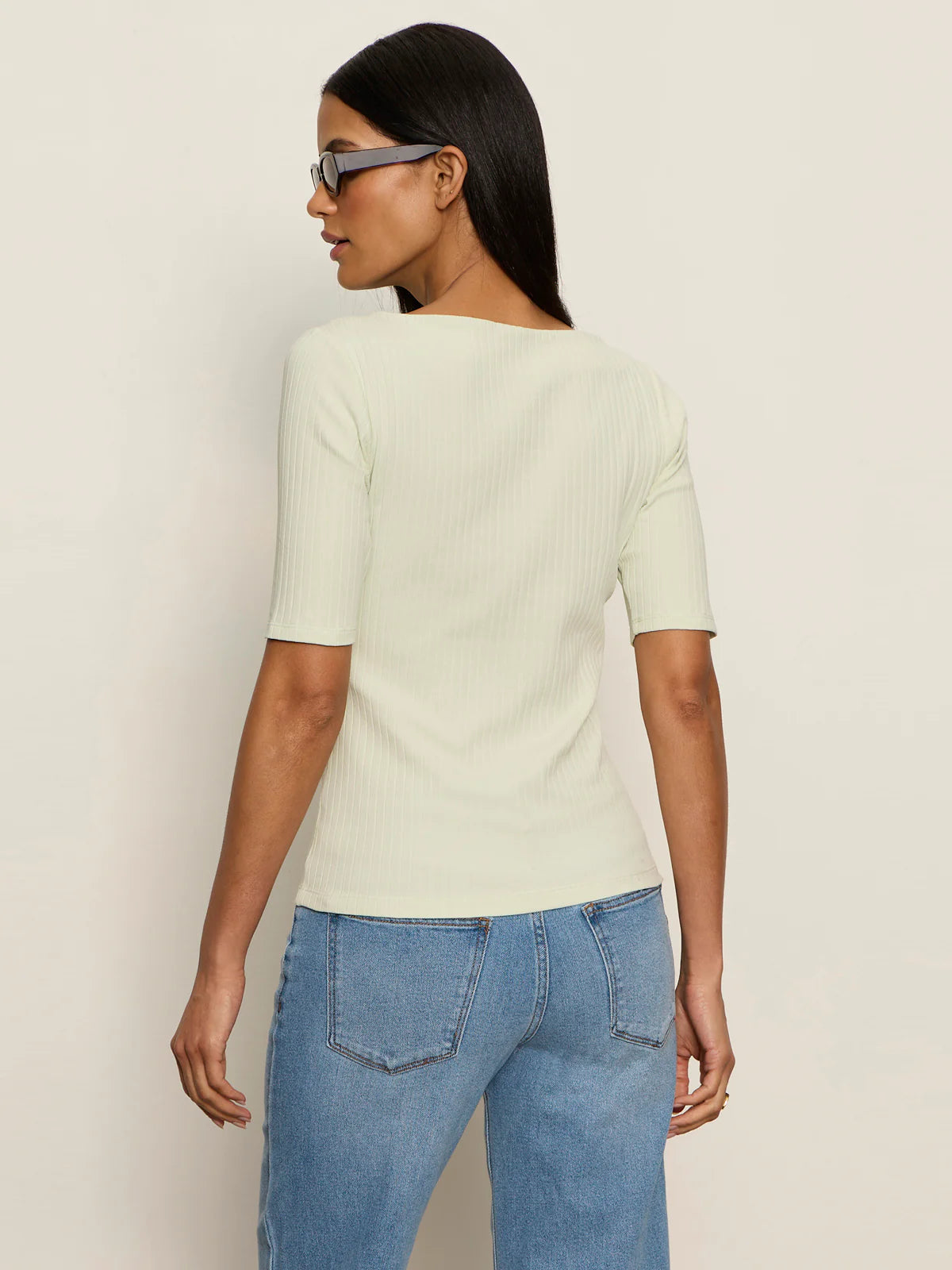 Boatneck Ribbed Top