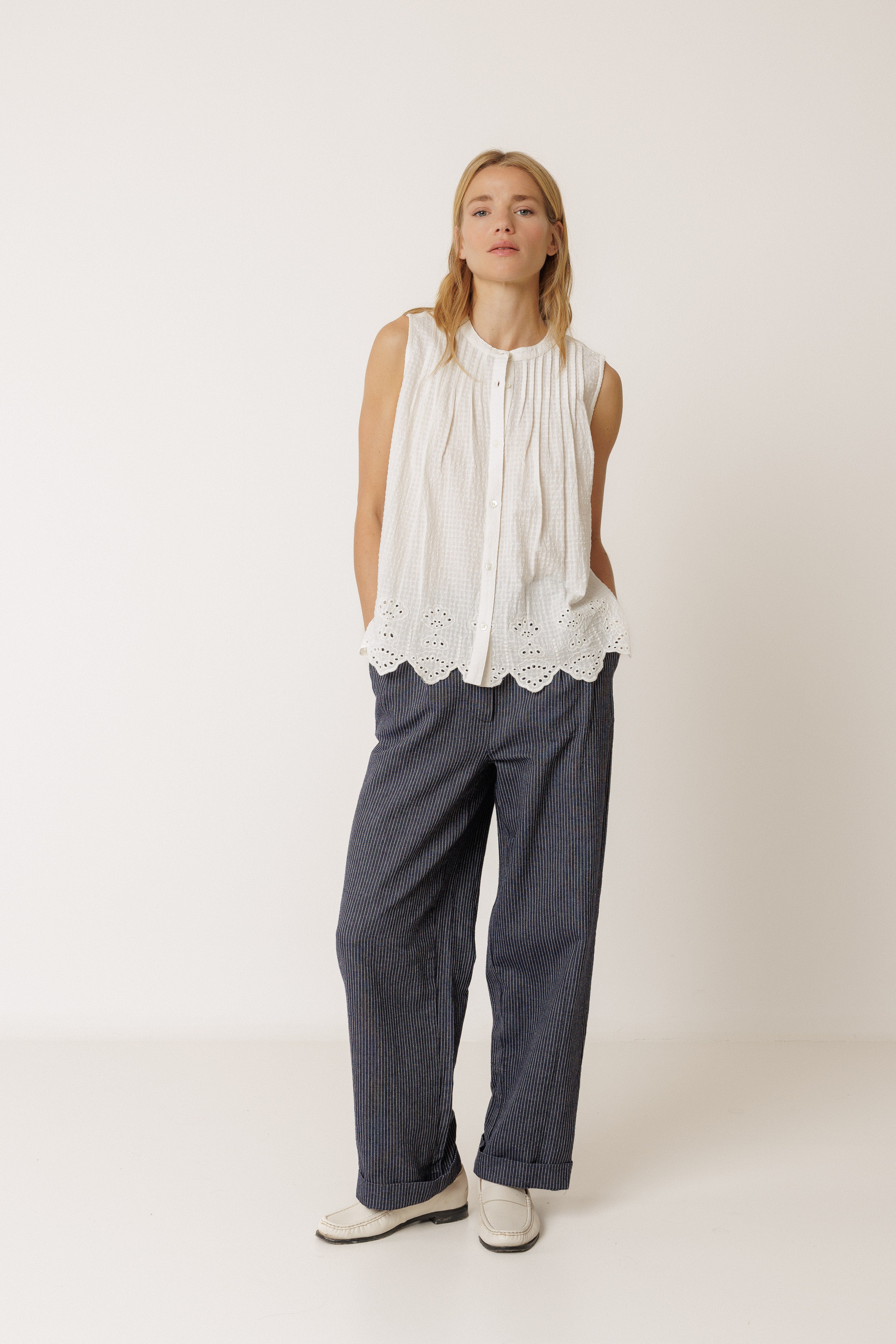Combination Embroidered Tank