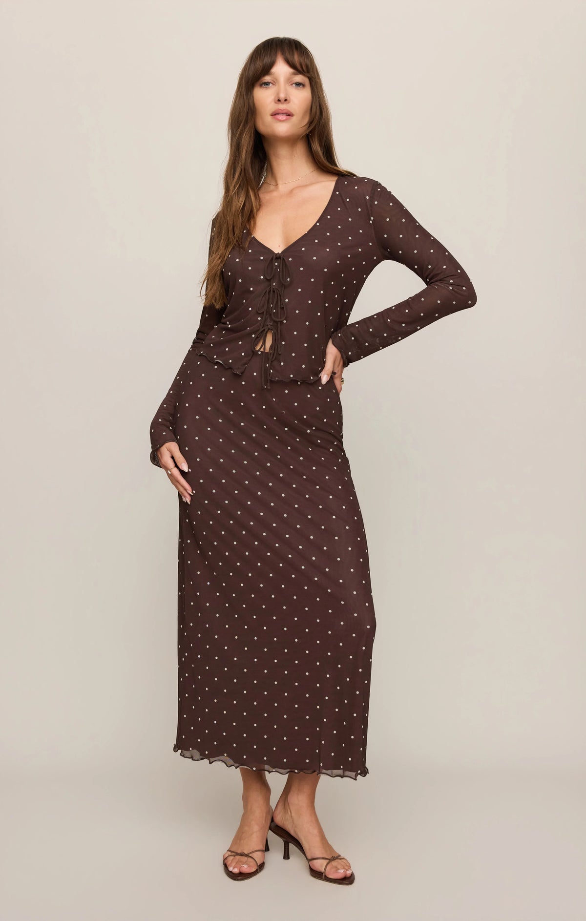 Eda Mesh Midi Skirt