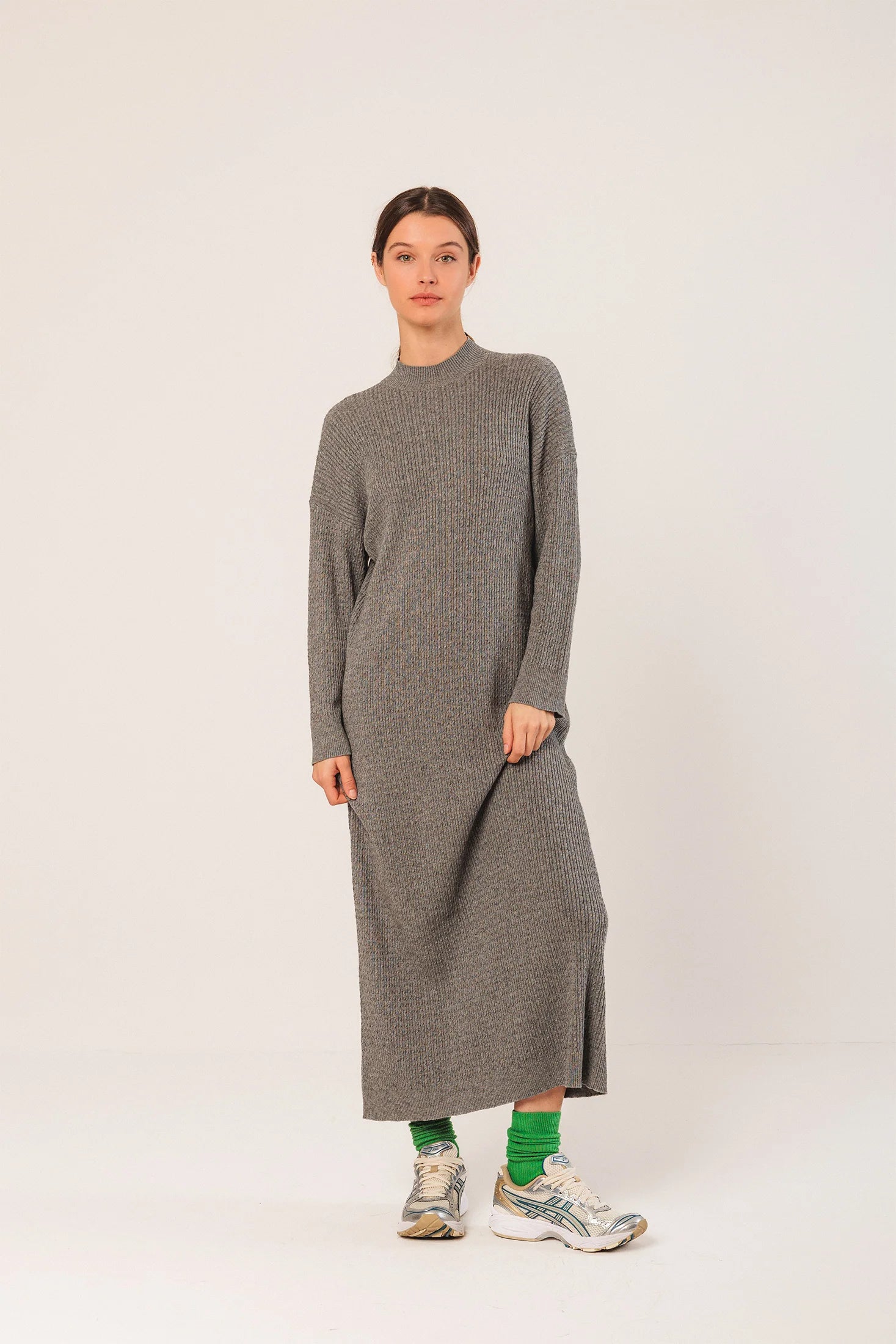 Wide Cable Knit Dress