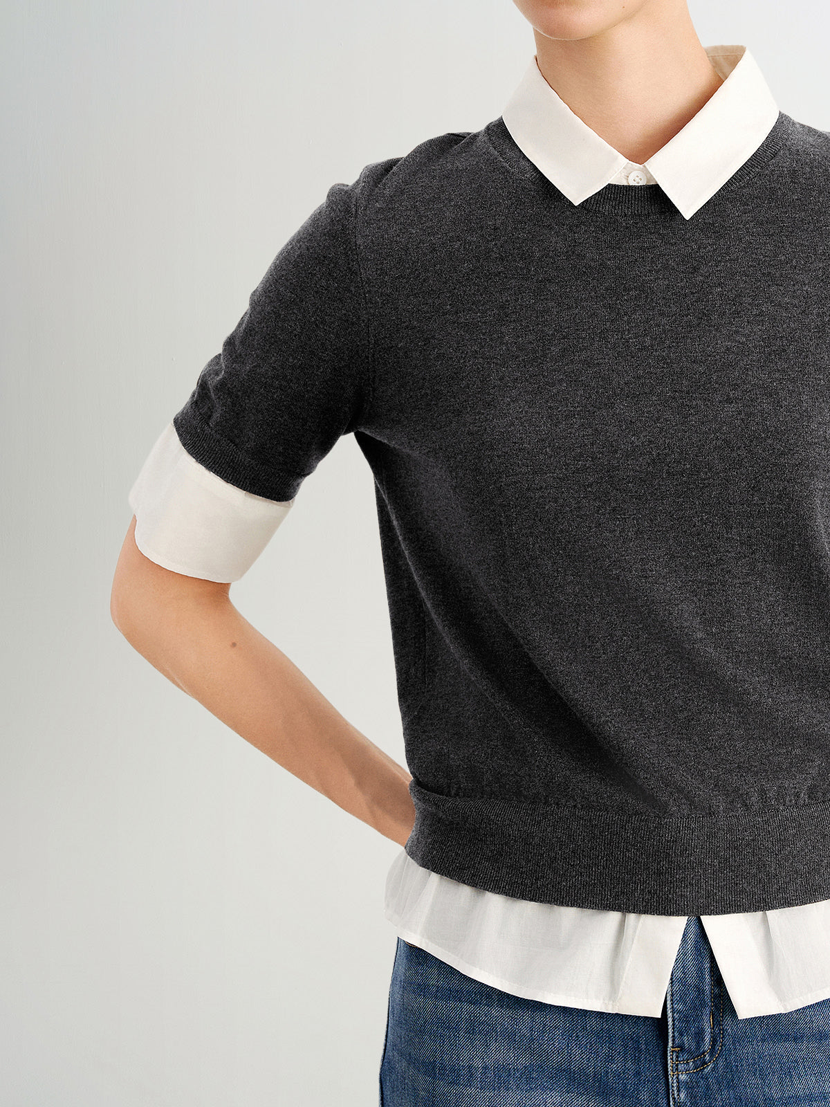 Double Layer Knit Top