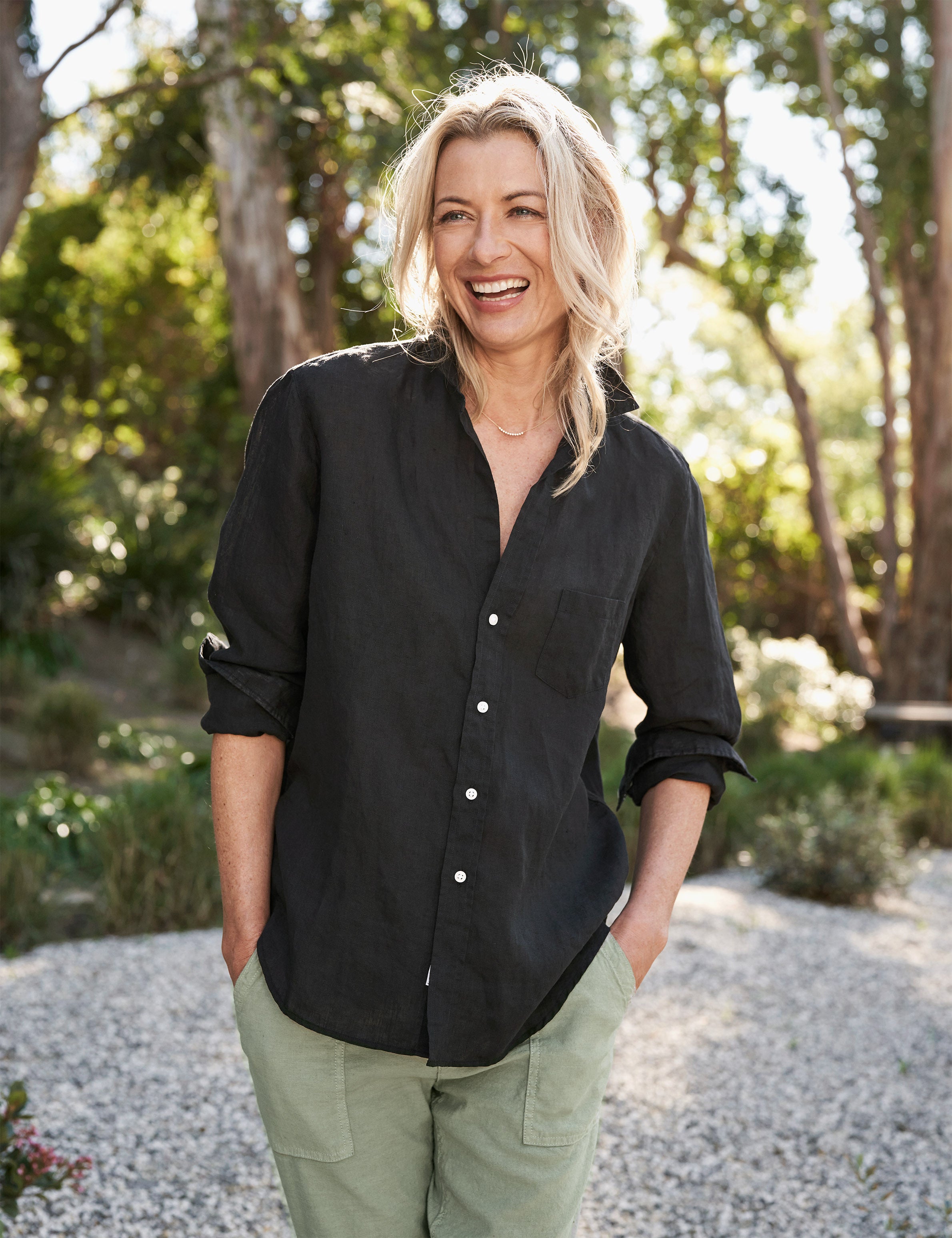 Eileen Relaxed Linen Button-Up