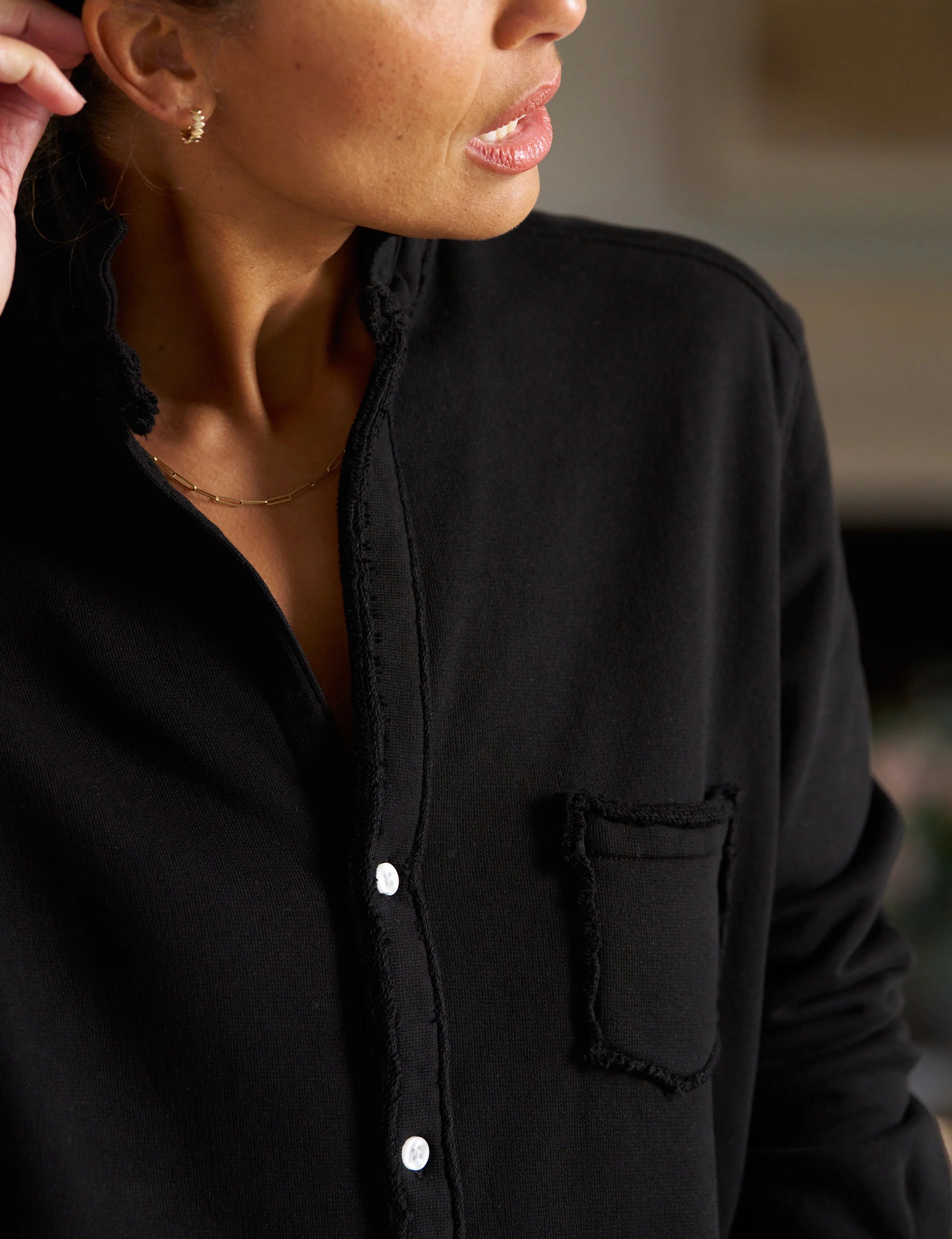 Eileen Sweatshirt Button-Up