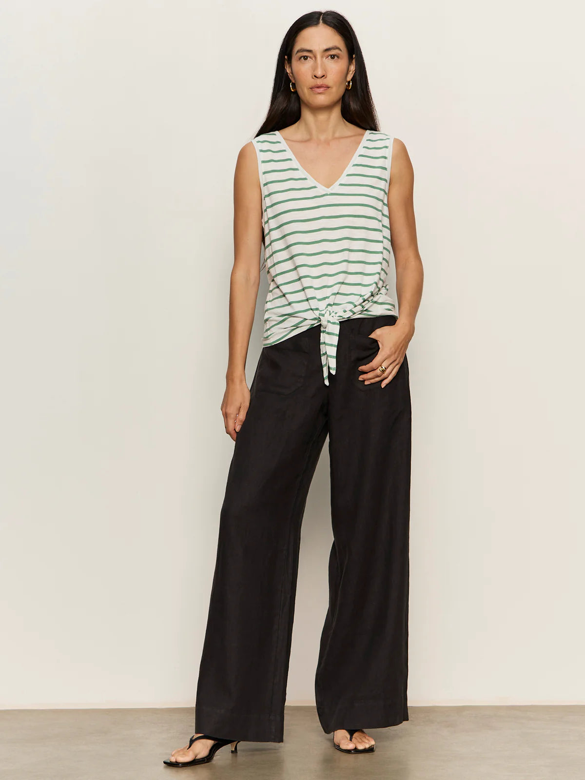 Linen Marine Wide Leg