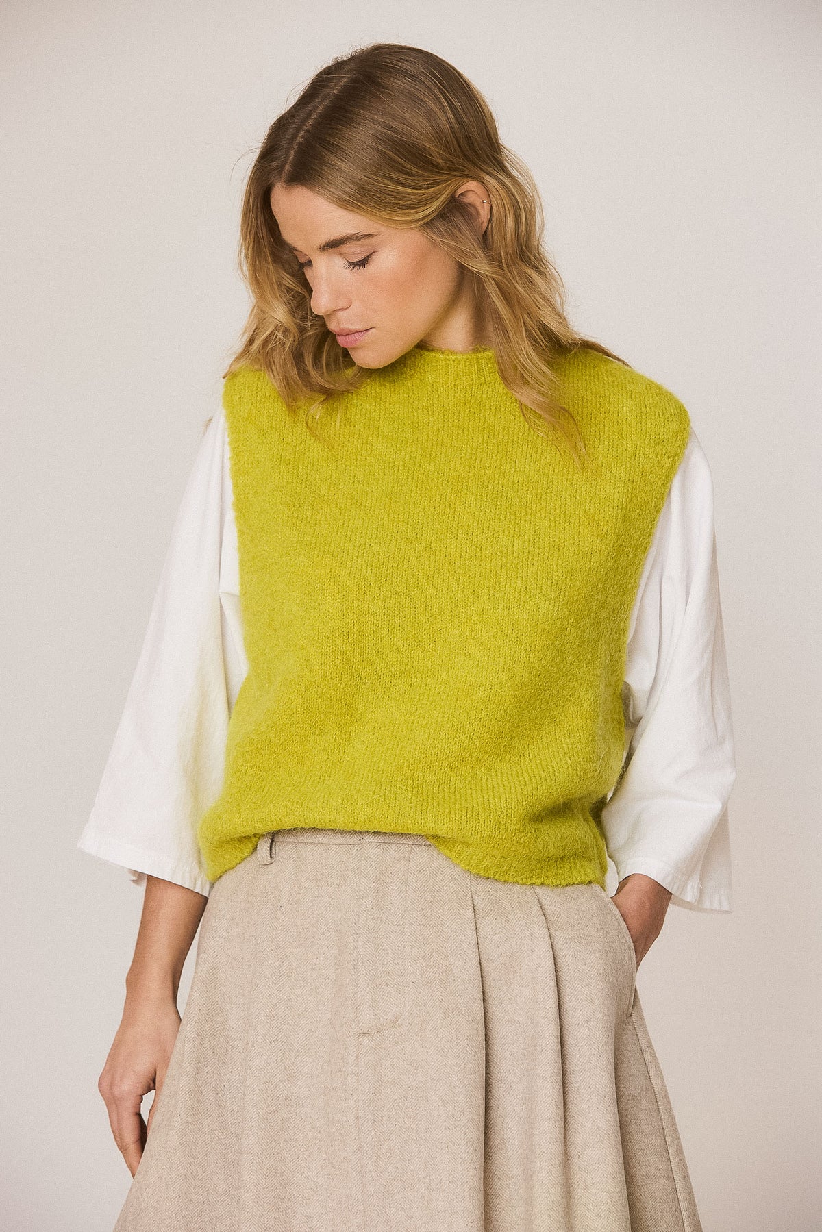 Boxy Mohair Vest