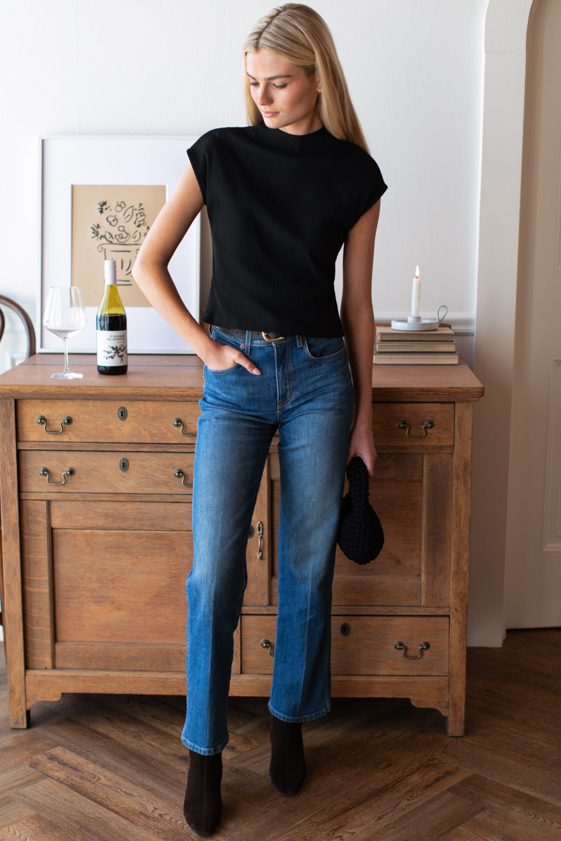 Knit Mock Neck Top
