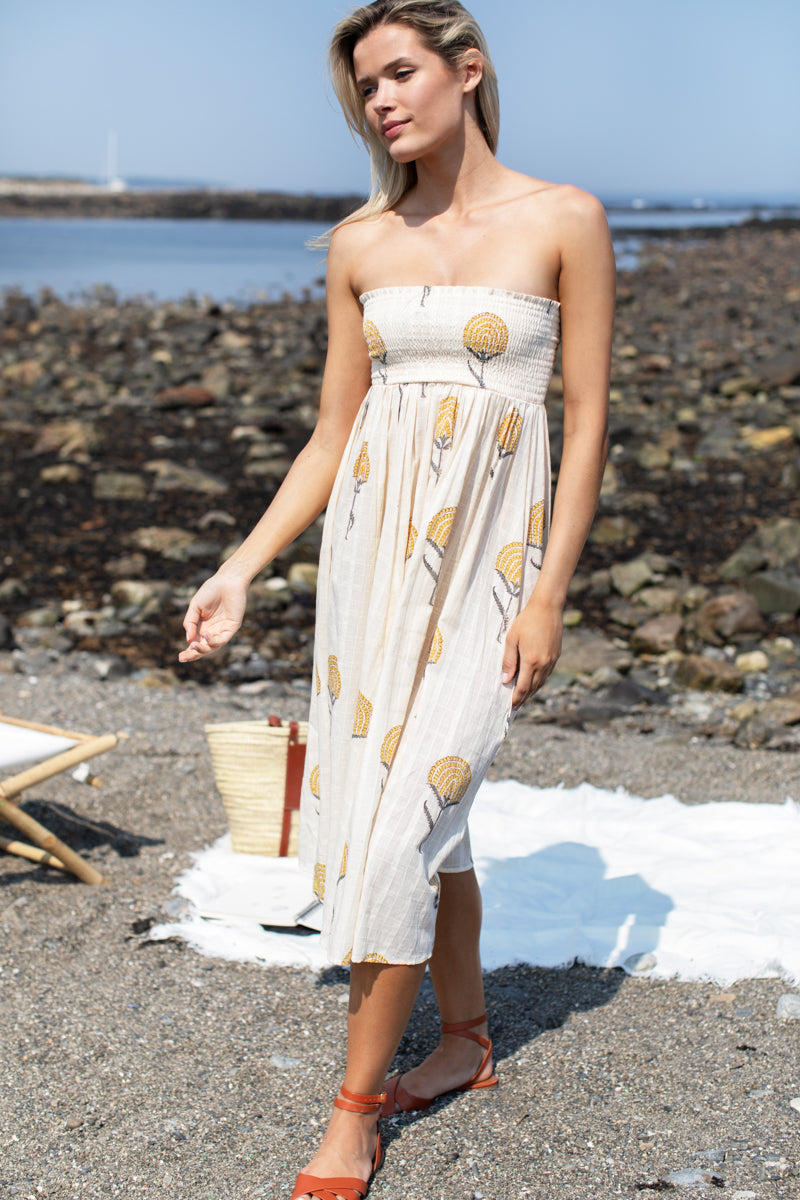 Smocked Maxi Skirt