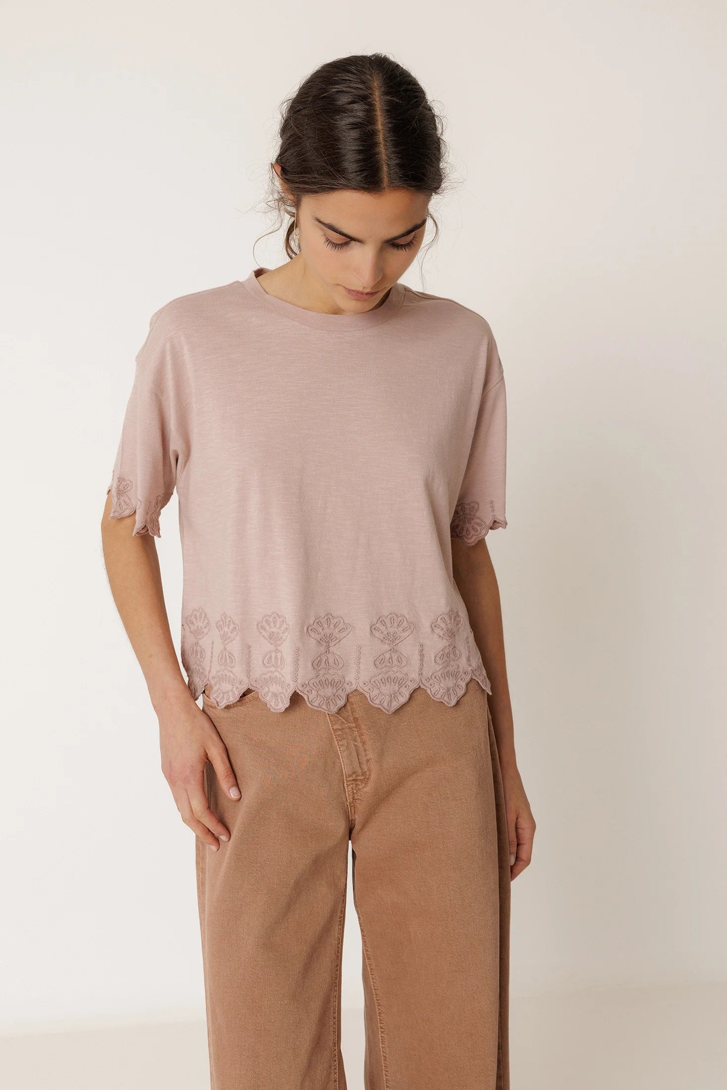Boxy Embroidered Tee